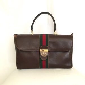 ❌SOLD❌GUCCI VINTAGE WEB DOCTOR BAG